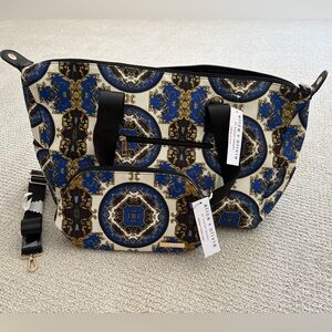 Alice + Olivia by Stacey Bendet Blue and Gold Duffle Bag